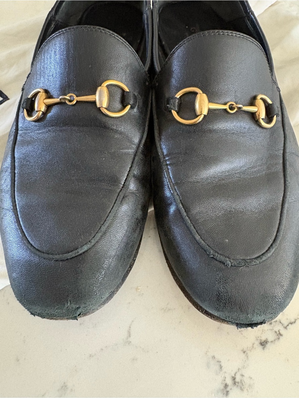 Gucci Black Leather Horsebit Loafers - Picture 3 of 5